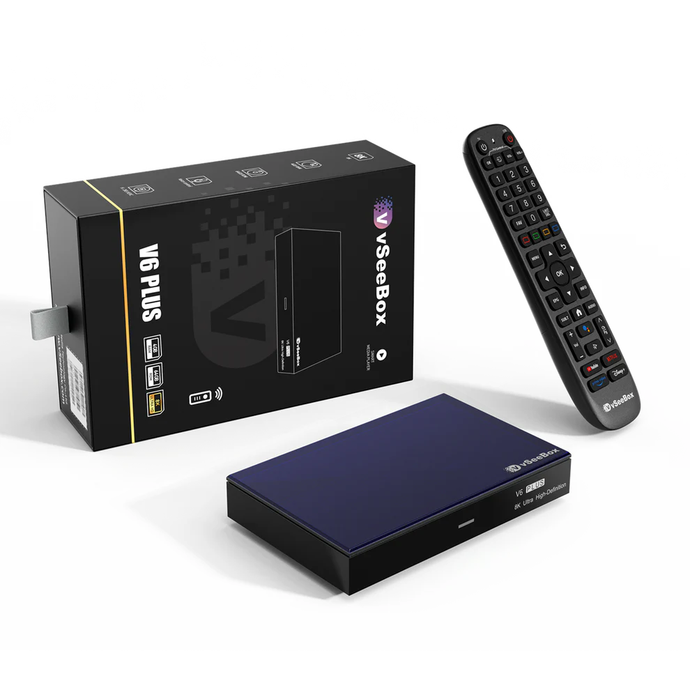 V6 Plus Streaming Device with box and remote control